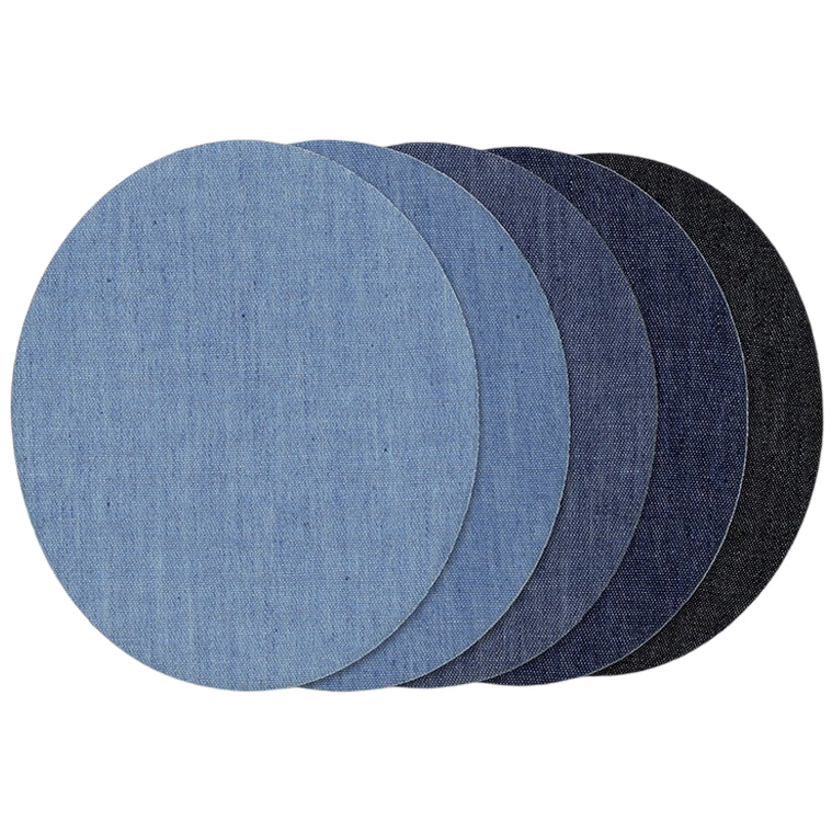 Denim Iron-On Jean Patches with Strong Adhesive, Assorted Shades for Inside and Outside Clothing Repair