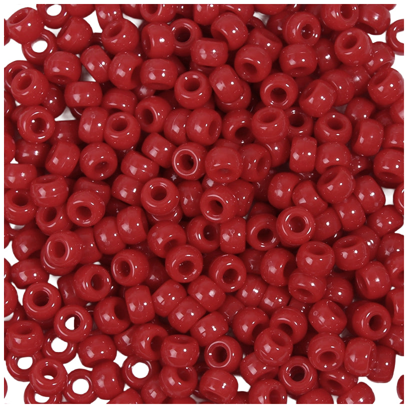Acrylic Pony Beads 9mm Large Hole Plastic Beads for Bracelets Hair Braids Crafts DIY Projects, Pack of 1000
