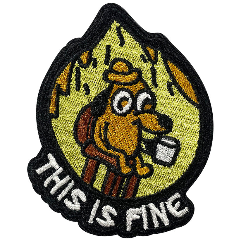 Funny Dog Meme Embroidered Tactical Morale Patch With Hook Backing For Backpacks Vests Hats Jackets