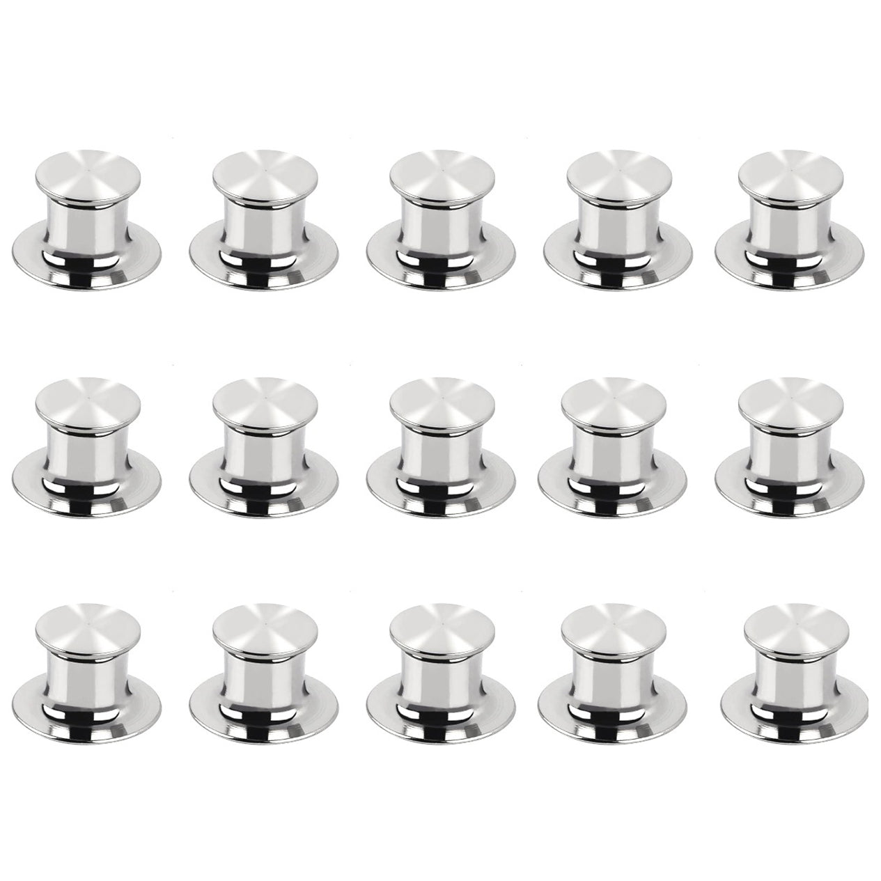Metal Silver Locking Pin Backs Secure Clasp Keepers for Pins Badges Hats Bags and Lanyards