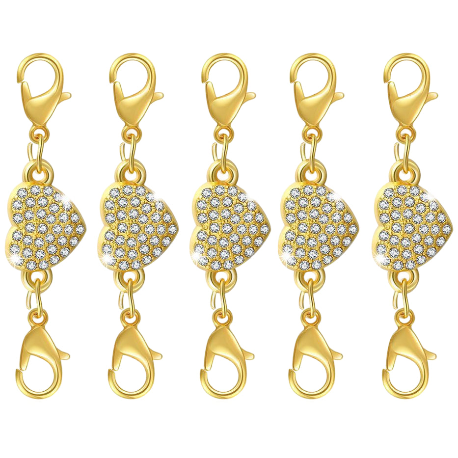 14K Gold and Silver Magnetic Double Lobster Clasp Extenders for Necklaces and Bracelets