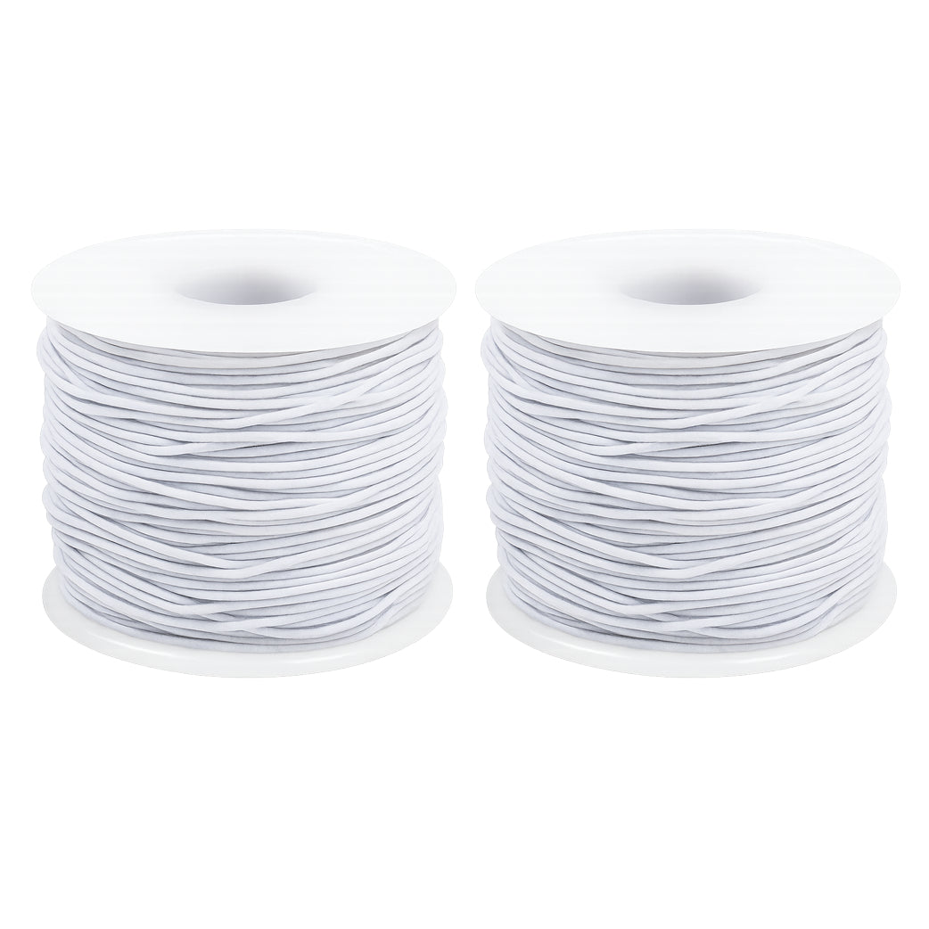 1mm Stretchy Elastic Cord for Bracelet and Jewelry Making, 330 Feet Each, Pack of 2