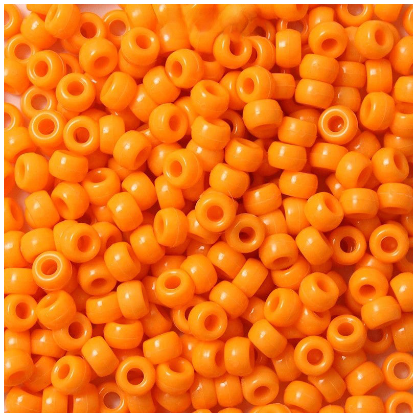 6x9mm Mixed Color Transparent Glitter Pony Beads for Hair Braids and Jewelry Making, Pack of 1000