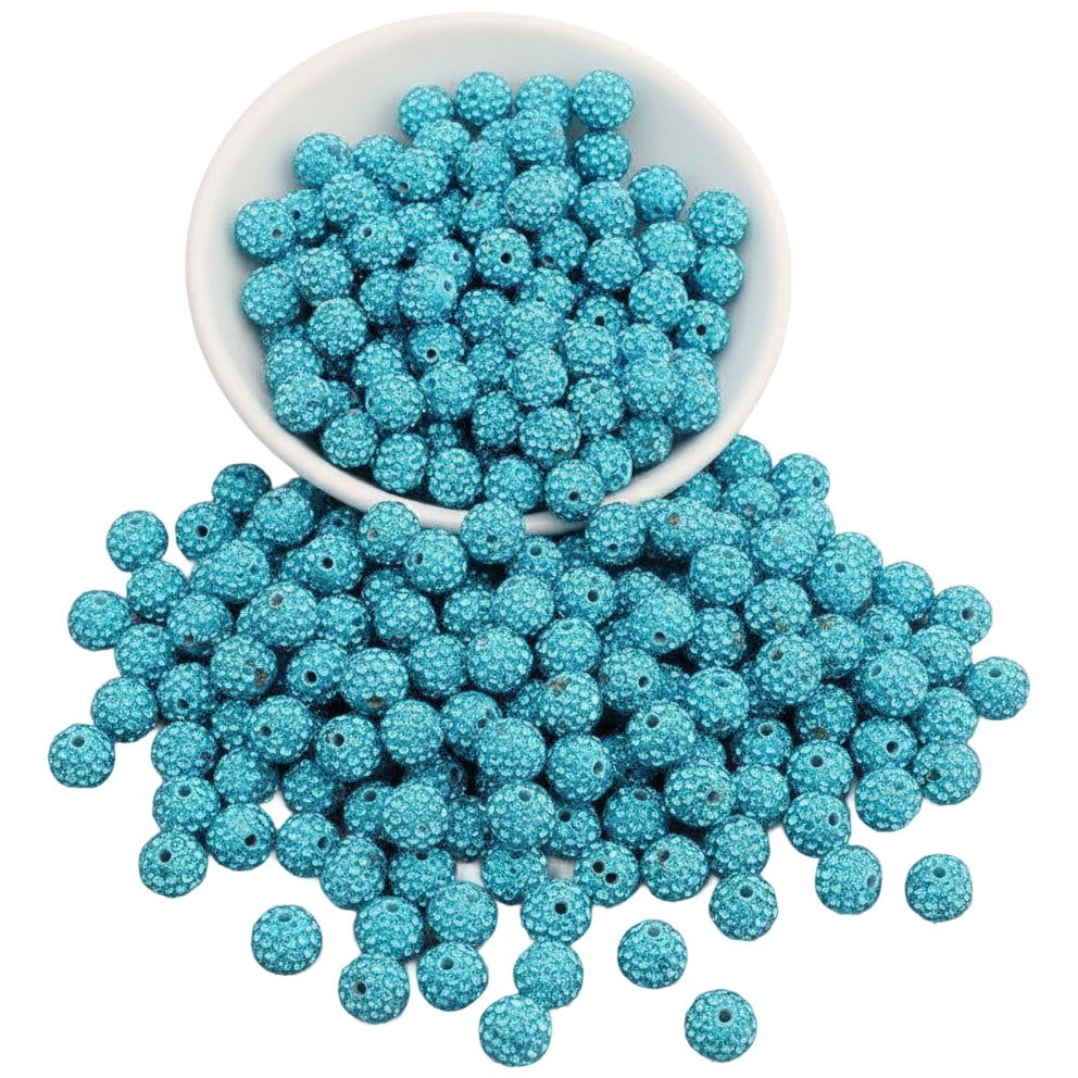 Sparkle Rhinestone Clay Beads Round Disco Spacer Beads for Jewelry Making, Bracelets, Earrings and DIY Craft Projects
