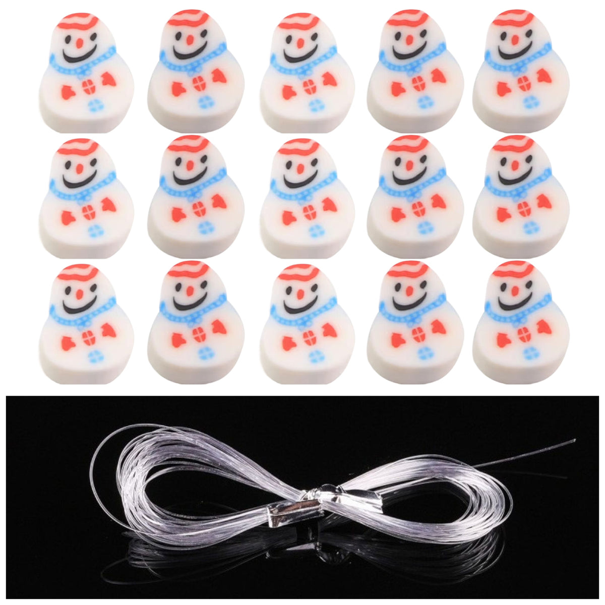 Sports Ball Polymer Clay Beads 8-11mm with Elastic String for Jewelry and DIY Crafts, Pack of 100