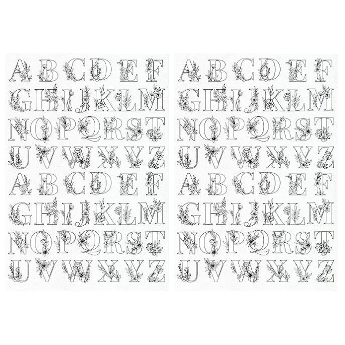 Water Soluble Embroidery Stabilizer Stick and Stitch Transfer Paper with Pre Printed Patterns for Hand Sewing Beginners, Pack of 2