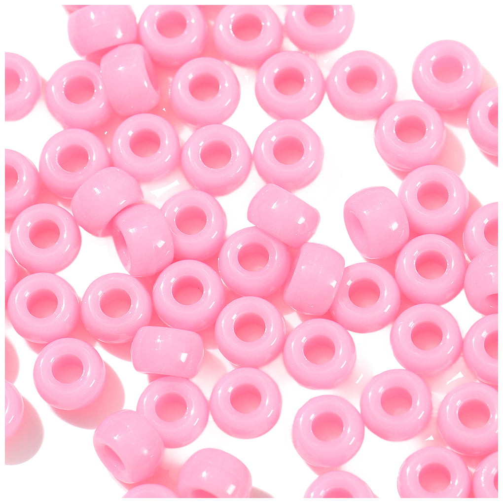 6x9mm Pony Beads Bulk for Bracelet Making Kandi Jewelry Hair Braids Crafts, Pack of 1000