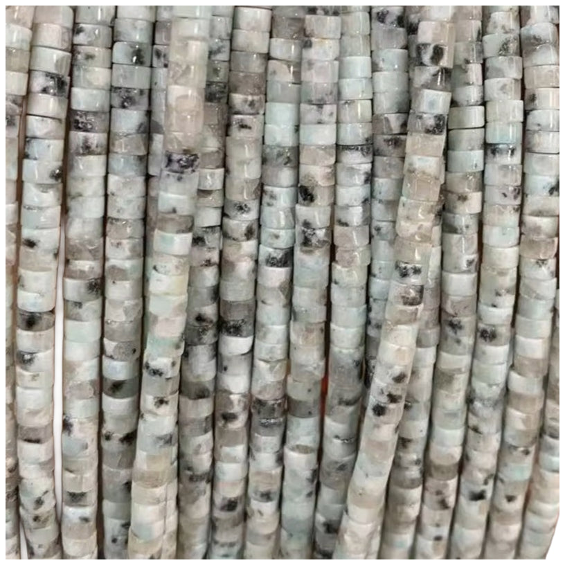 Natural Spacer Beads 4mm x 2mm Flat Round Gemstone Beads for Jewelry Making, Pack of 150
