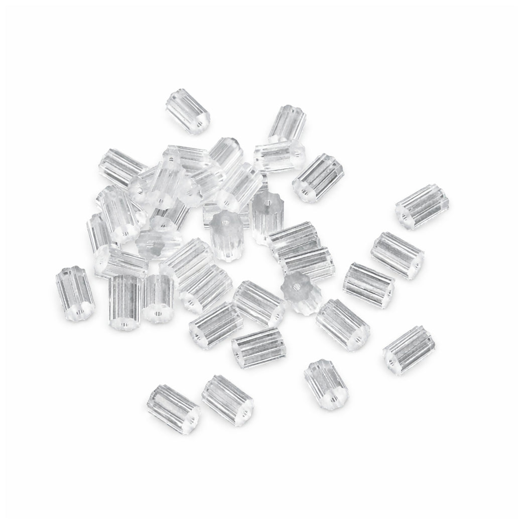 Clear Silicone Earring Backs Soft Plastic Replacement Stoppers for Studs and Hoops