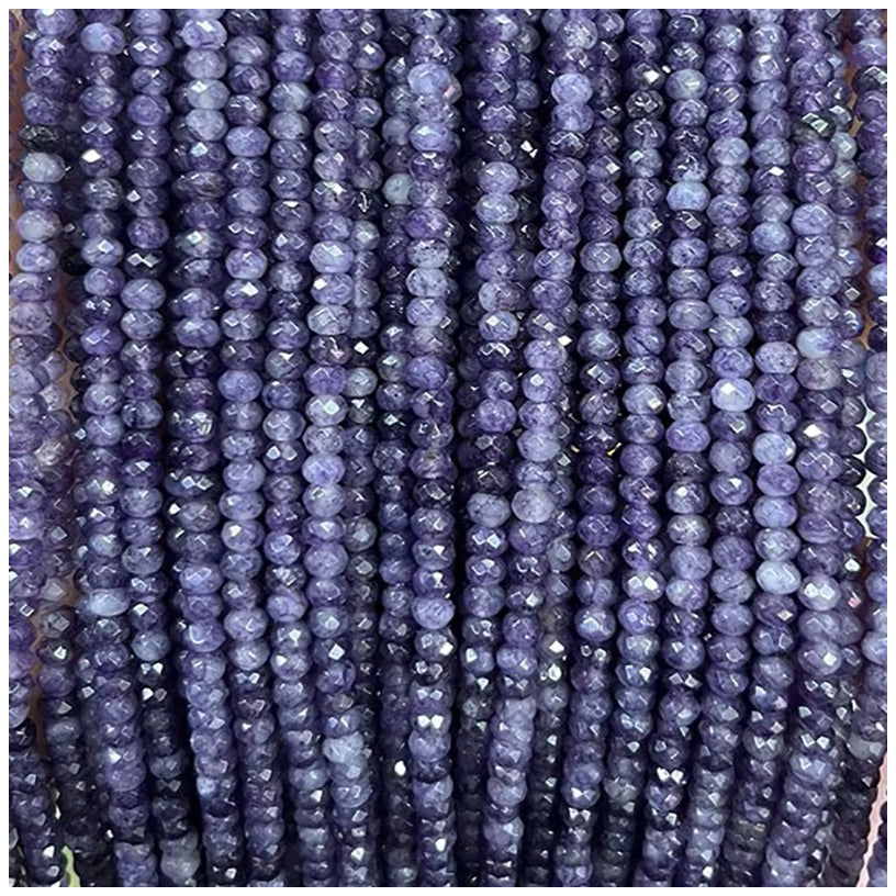 Multicolor Natural Rondelle Stone Beads 38cm Strand for Jewelry Making and DIY Crafts