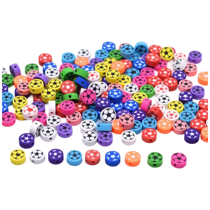 Mouse Head Polymer Clay Beads 10mm Mixed Spacer Beads for DIY Jewelry Making, Pack of 100