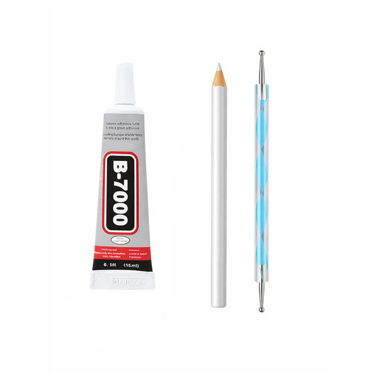 B7000 Clear Glue with Precision Tip for Crafts DIY Jewelry Fabric Shoes Nail Art and Rhinestones