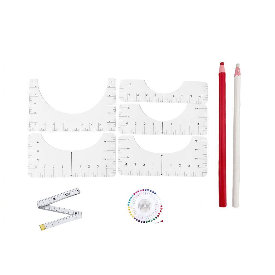 T-Shirt Ruler Guide for Centering Vinyl, Transparent PVC Alignment Tool for Heat Press and DIY Shirts