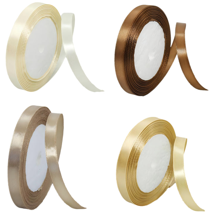 Satin Ribbon 4 Rolls 40 Yards for Gift Wrapping Crafts Weddings and Decorations