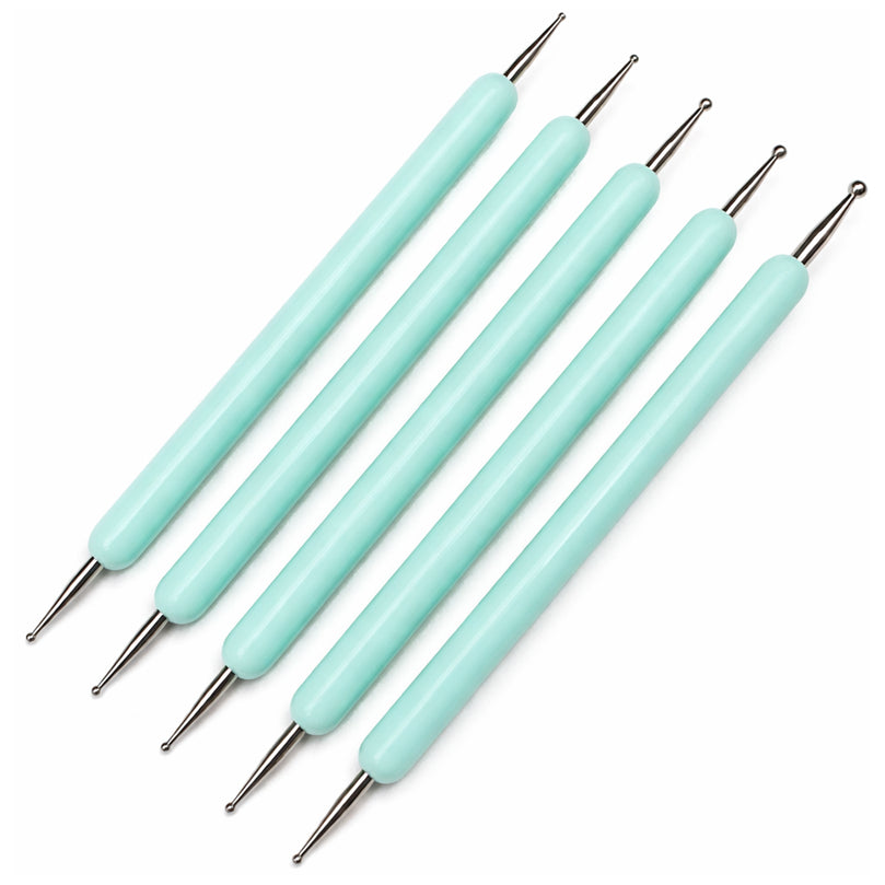Ball Tip Stylus Set for Tracing Embossing Nail Art Clay Sculpting and Drawing Tools, Pack of 5