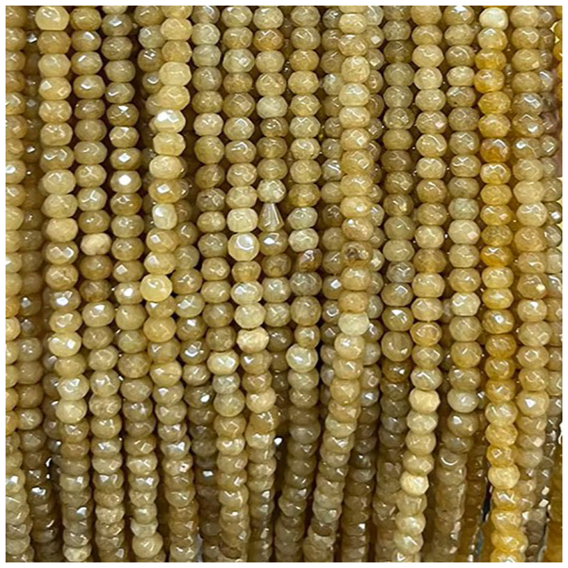 Multicolor Natural Rondelle Stone Beads 38cm Strand for Jewelry Making and DIY Crafts