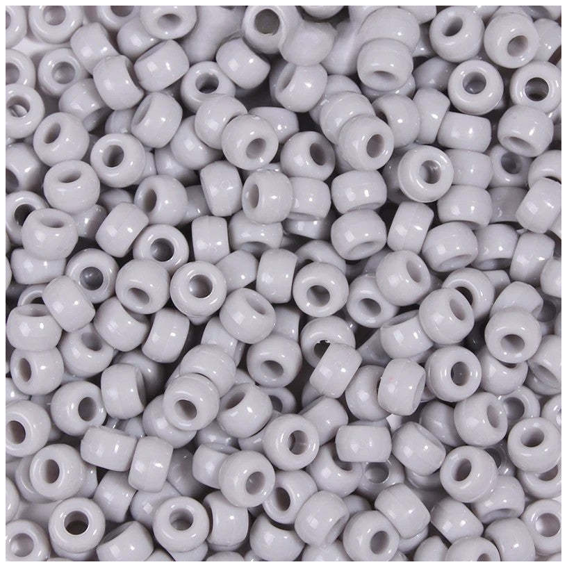 6x9mm Mixed Color Transparent Glitter Pony Beads for Hair Braids and Jewelry Making, Pack of 1000