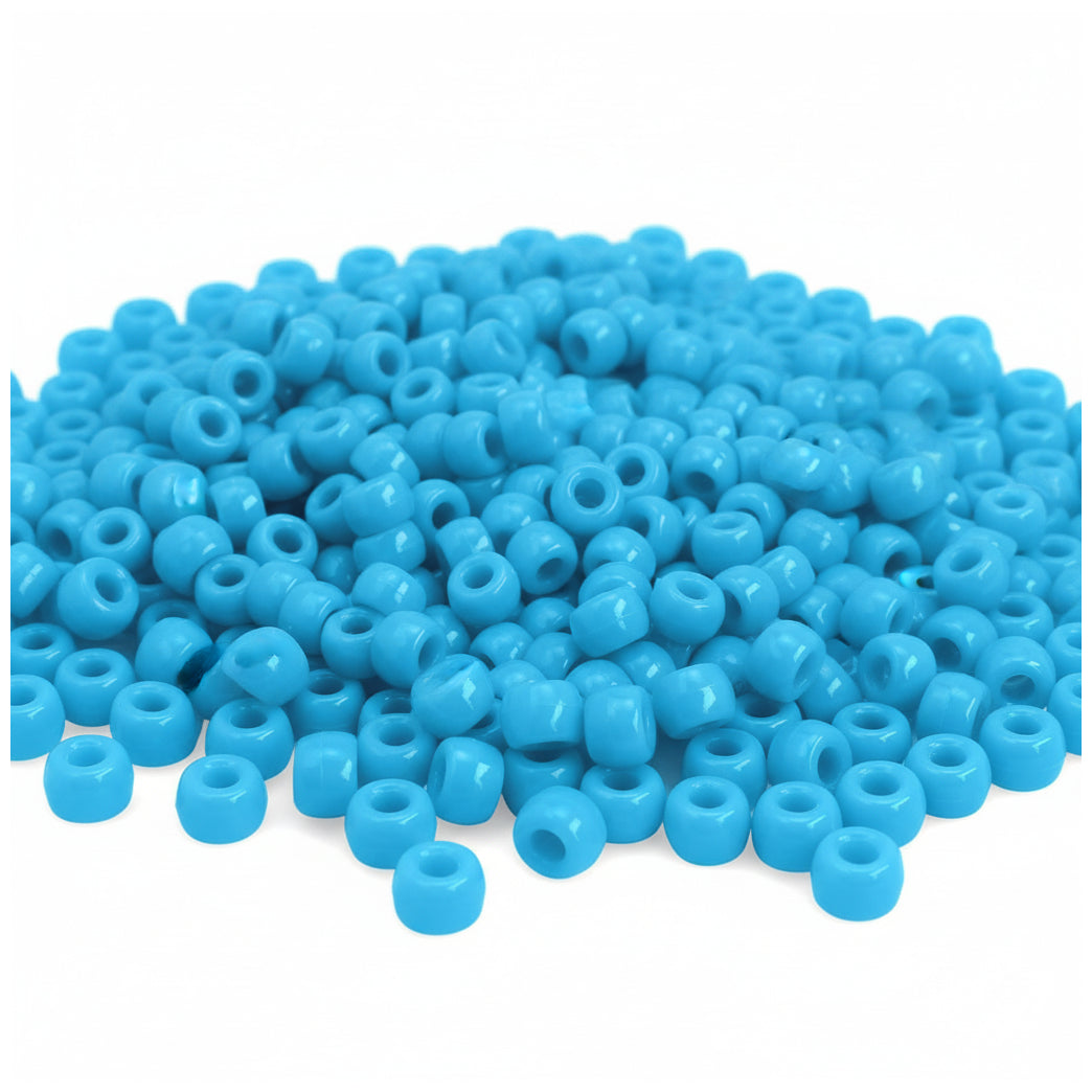 Pony Beads 6x9mm Plastic Beads for Friendship Bracelets Jewelry Making Keychains and DIY Crafts