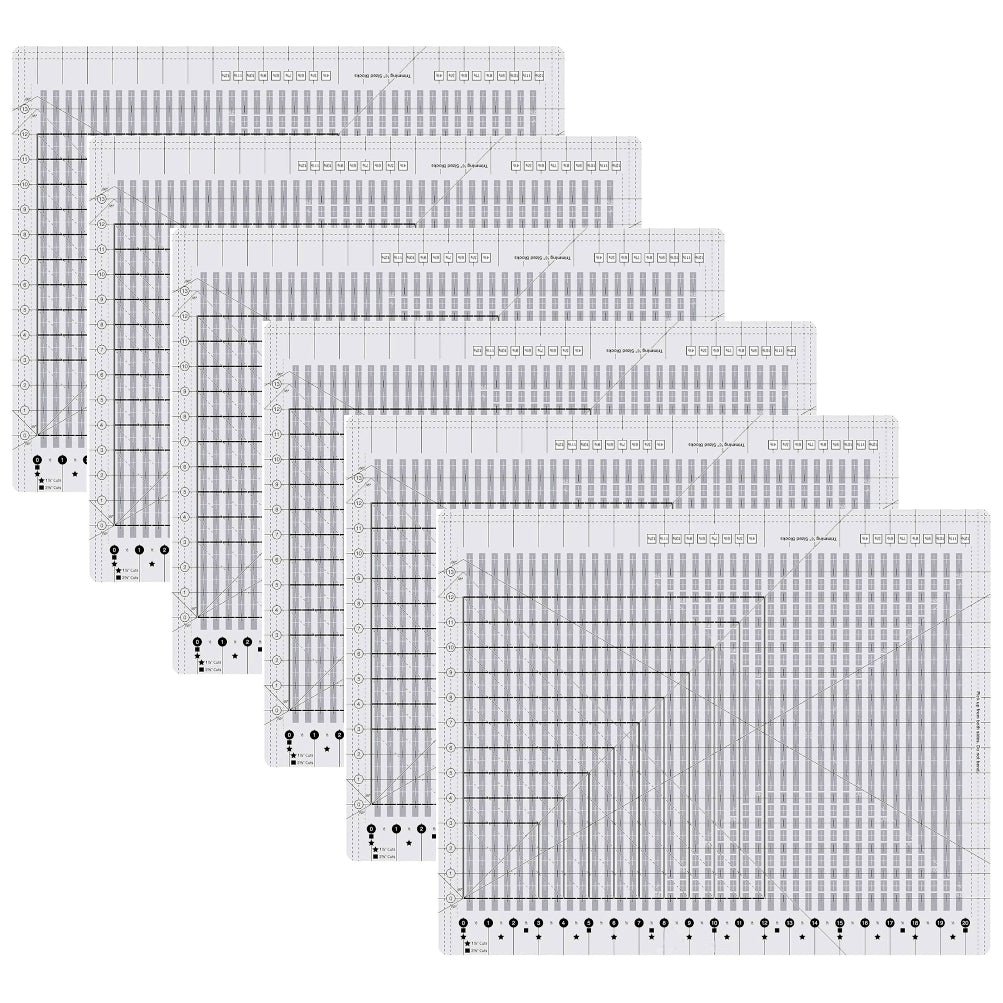 XL Slotted Quilting Ruler 18 x 22 Inch Non Slip Acrylic Cutting Template for Sewing Patchwork and DIY Crafts