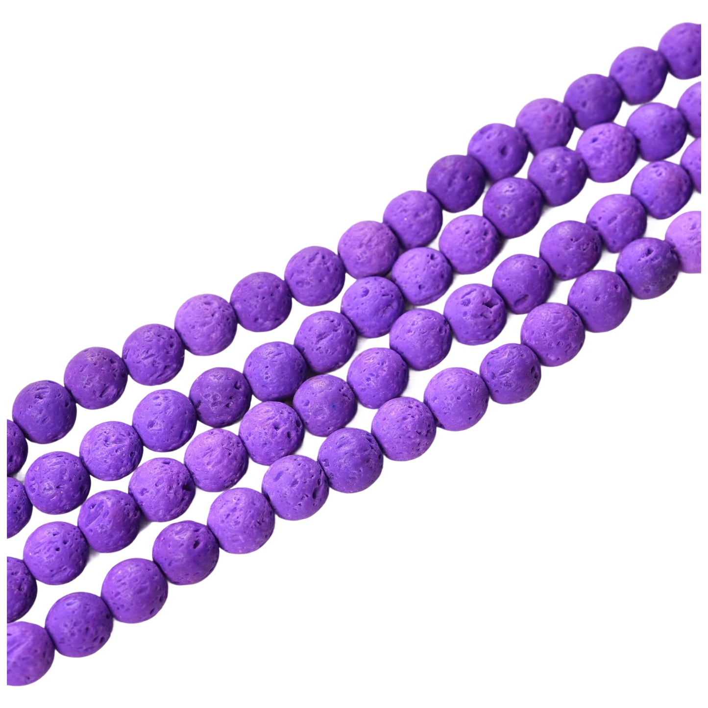 15 Inch Strand Lava Stone Beads for Jewelry Making, Natural Round Beads for Bracelets and Necklaces