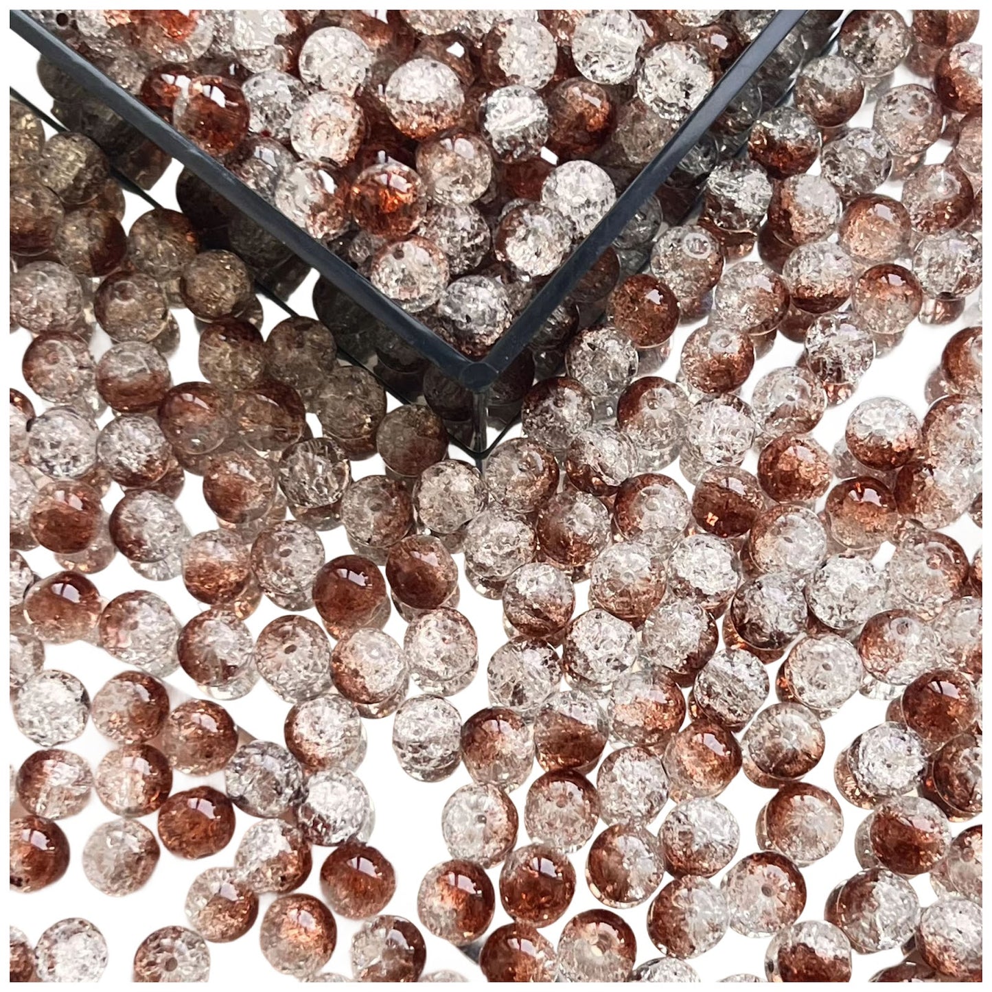 8mm Natural Rose Quartz Gemstone Round Beads for Jewelry Making, Pack of 100