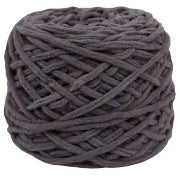 Dark Gray Super Bulky Chenille Yarn for Knitting/Crochet, #6 Weight (55 Yards)