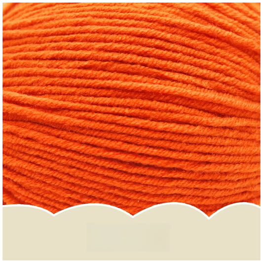 Red Orange Super Soft 4-Ply 50g/1.76oz, 180yds Cotton Acrylic Blend Yarn, Sport Weight for Sweaters, Dolls, and Baby Crochet