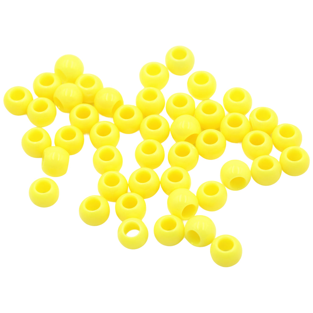 Large Hole Pony Beads Acrylic Hair Beads for Braids, Jewelry Making and DIY Craft Projects, Pack of 200