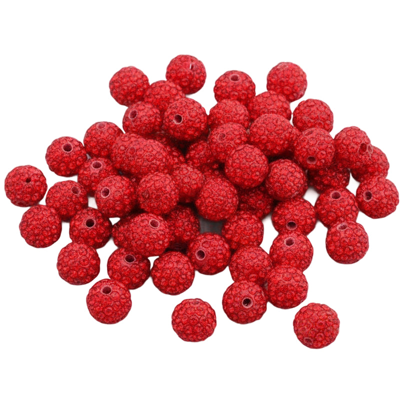 Sparkle Rhinestone Clay Beads Round Disco Spacer Beads for Jewelry Making, Bracelets, Earrings and DIY Craft Projects