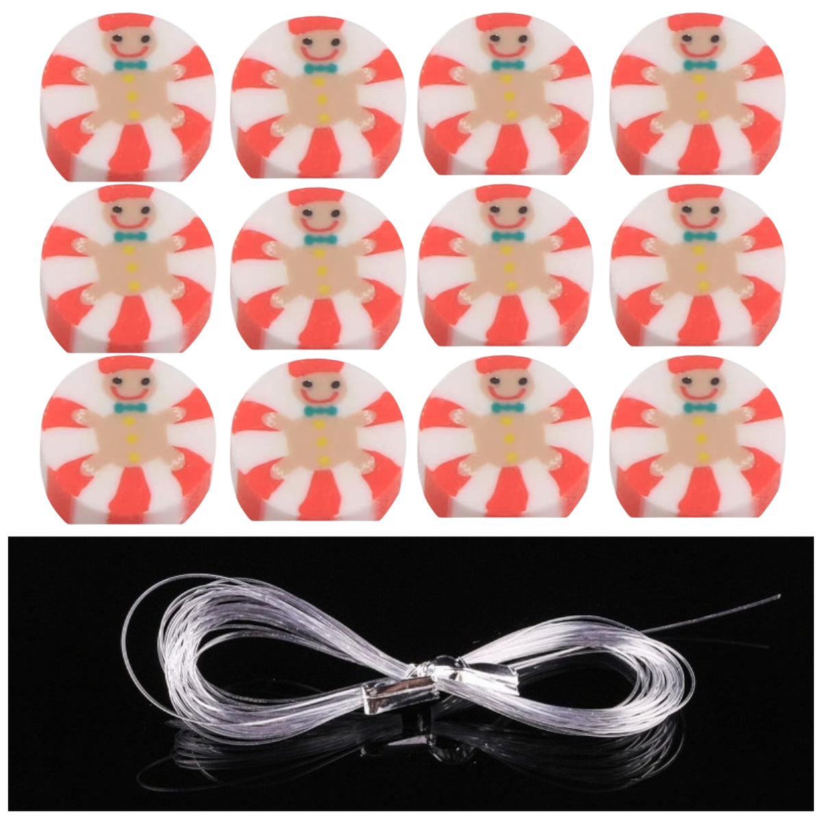 Sports Ball Polymer Clay Beads 8-11mm with Elastic String for Jewelry and DIY Crafts, Pack of 100