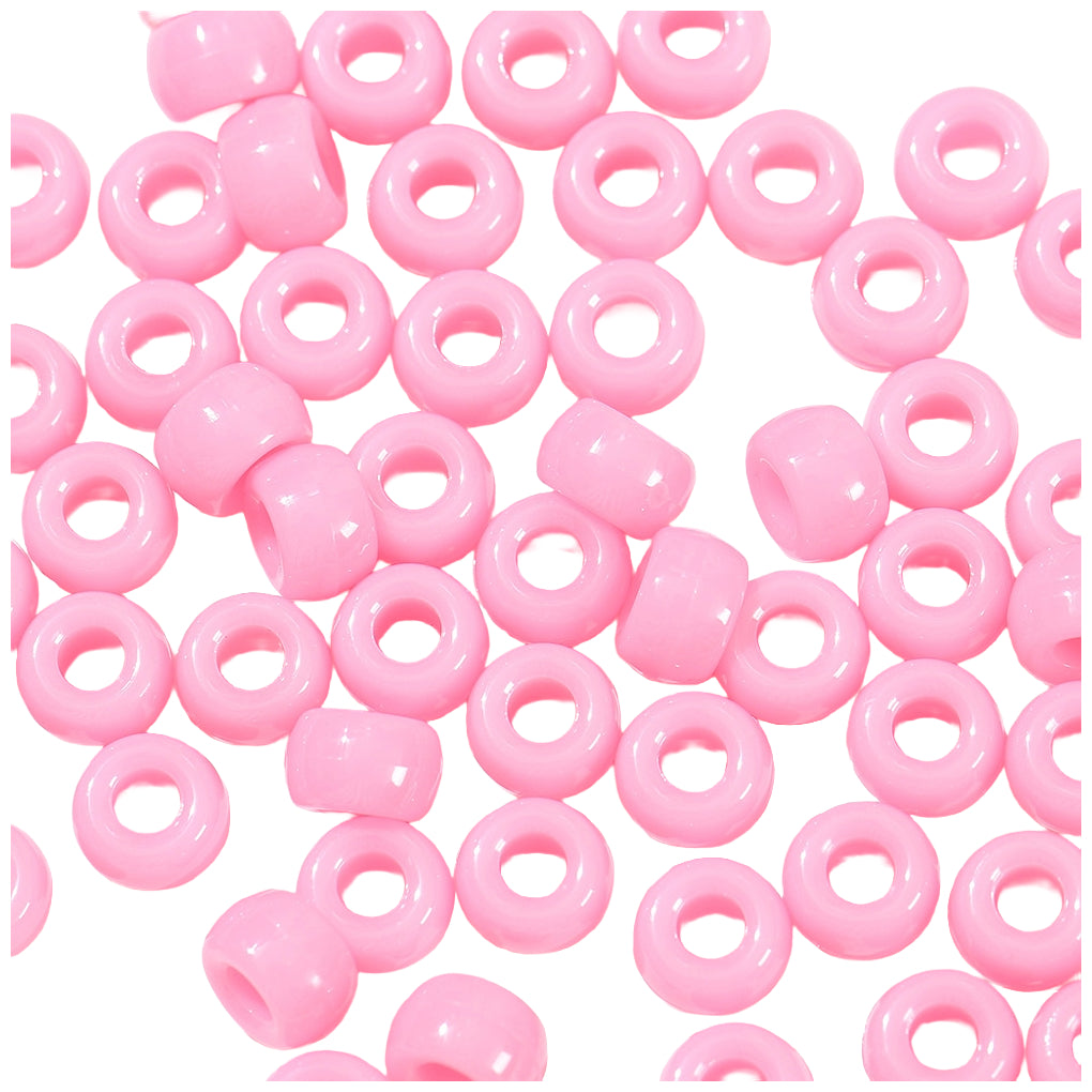 Pony Beads 6 x 9 mm Plastic Craft Beads for DIY Jewelry Hair and Decorations, Pack of 1200