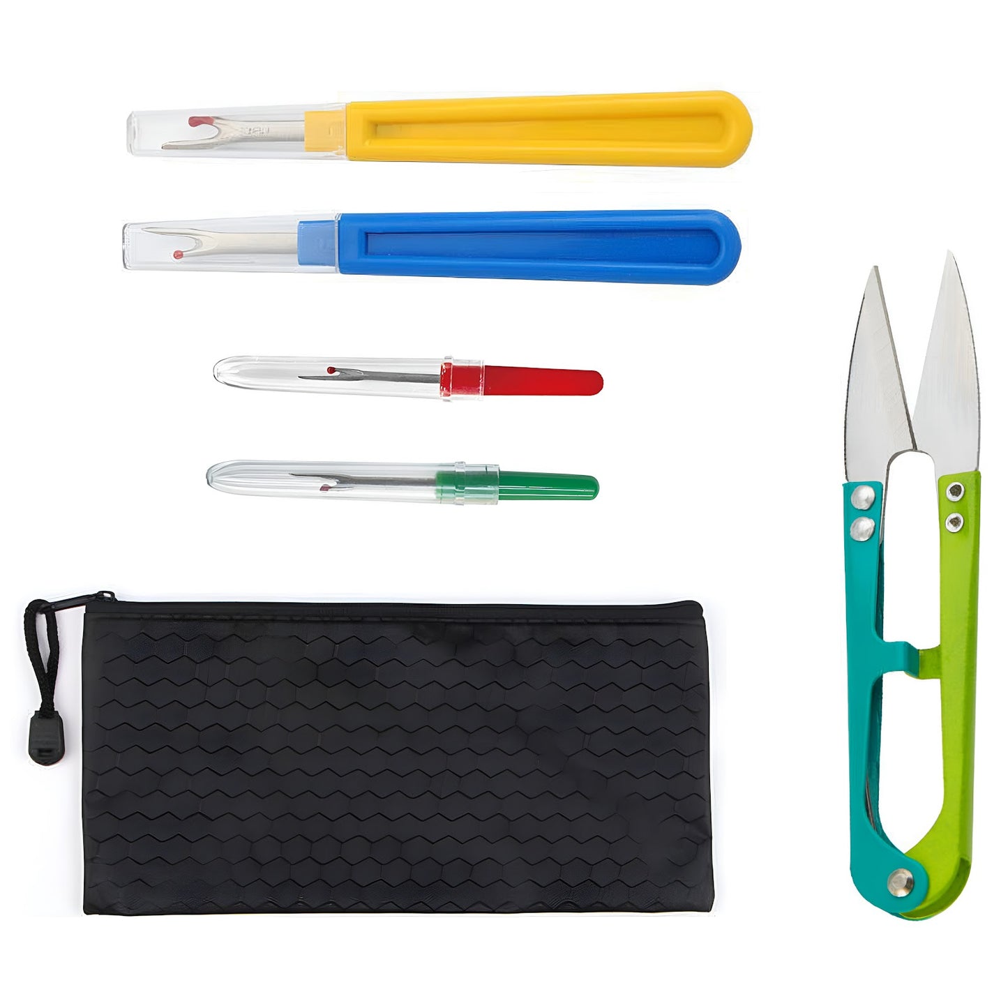 Seam Ripper and Thread Remover Kit With 2 Large 2 Small Unpickers and Trimming Scissors