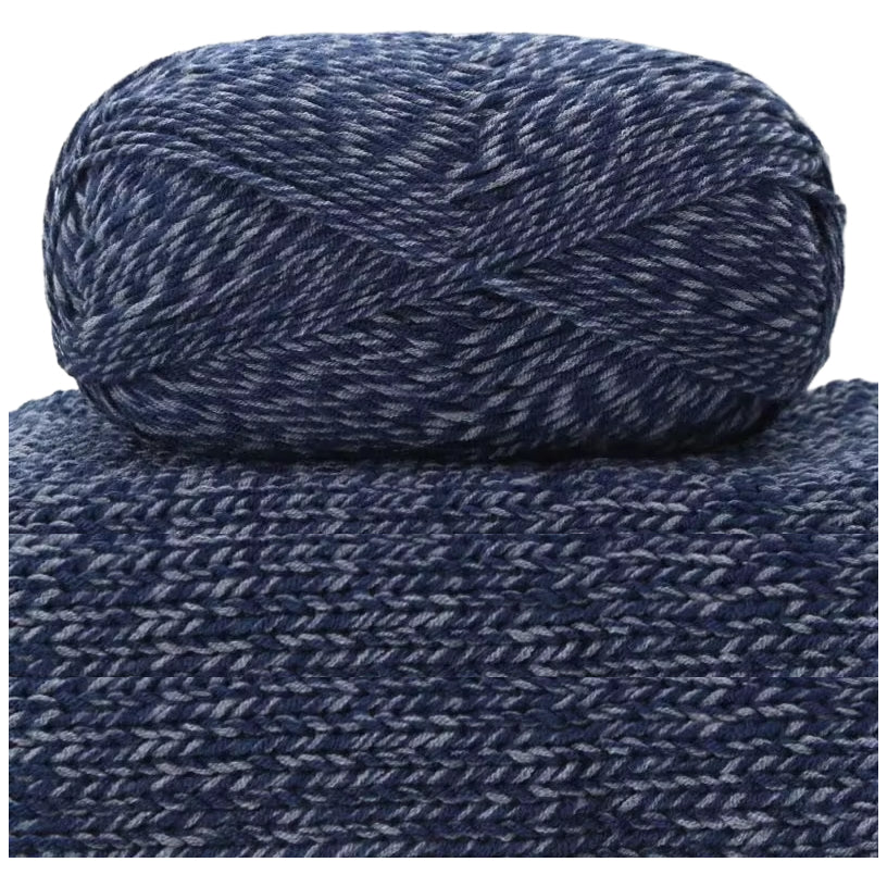 Stonewash Jeans Yarn, Soft Craft Yarn for Knitting and Crocheting, 100 Grams/3.53oz 262.47 Yards