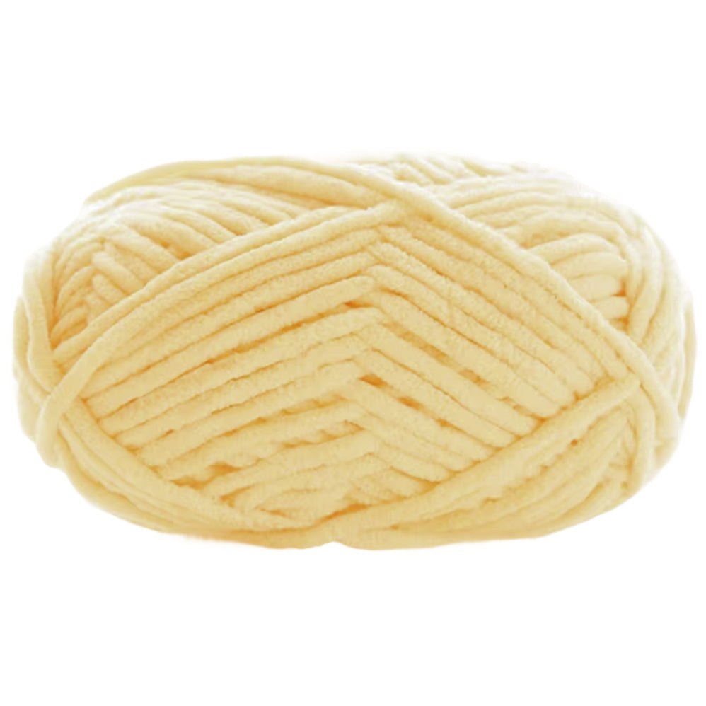 Super Bulky Chenille Velvet Yarn – Size 6 Fluffy Plush Yarn for Crocheting, Amigurumi, and Baby Blankets, 100g/3.53oz 120 yards