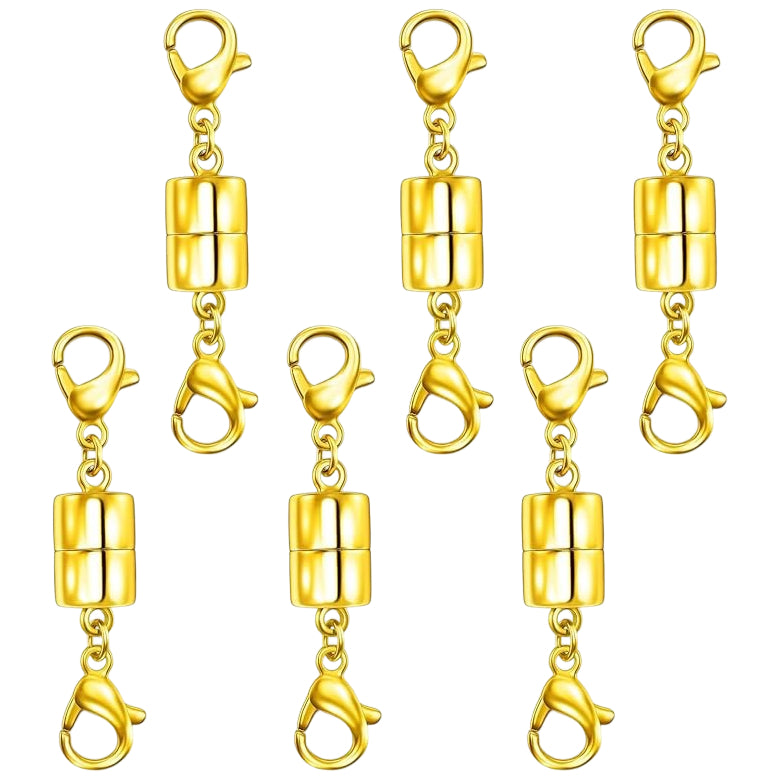 Extra Strong Magnetic Necklace and Bracelet Clasps with Double Lobster Closure for Easy Jewelry Use