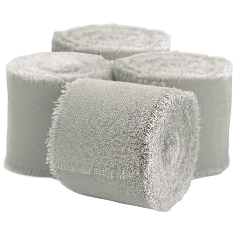 Chiffon Ribbon Rolls 1.5 Inch 5.5 Yards for Gift Wrapping Weddings Parties Floral DIY Crafts, Pack of 4