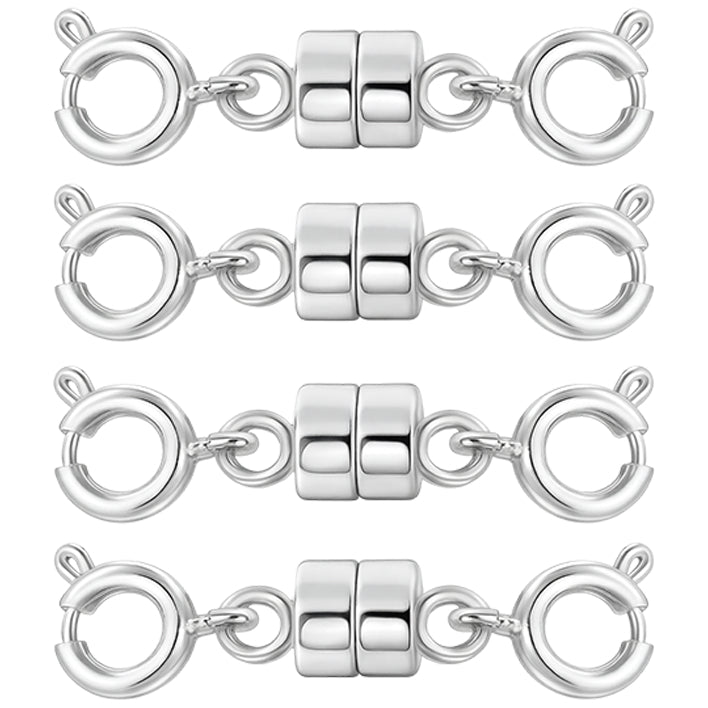 14K Gold and Silver Double Magnetic Necklace Clasps and Bracelet Extenders for DIY Jewelry Making