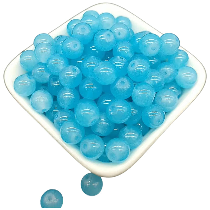 Multicolor Natural Stone Beads for Jewelry Making Round Genuine Gemstone Beading Set, Pack of 100