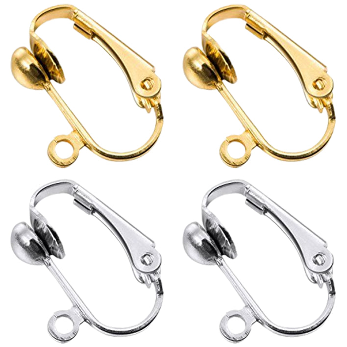Clip-On Earring Converters with Easy Open Loop for Non-Pierced Earrings and DIY Jewelry, Pack of 36