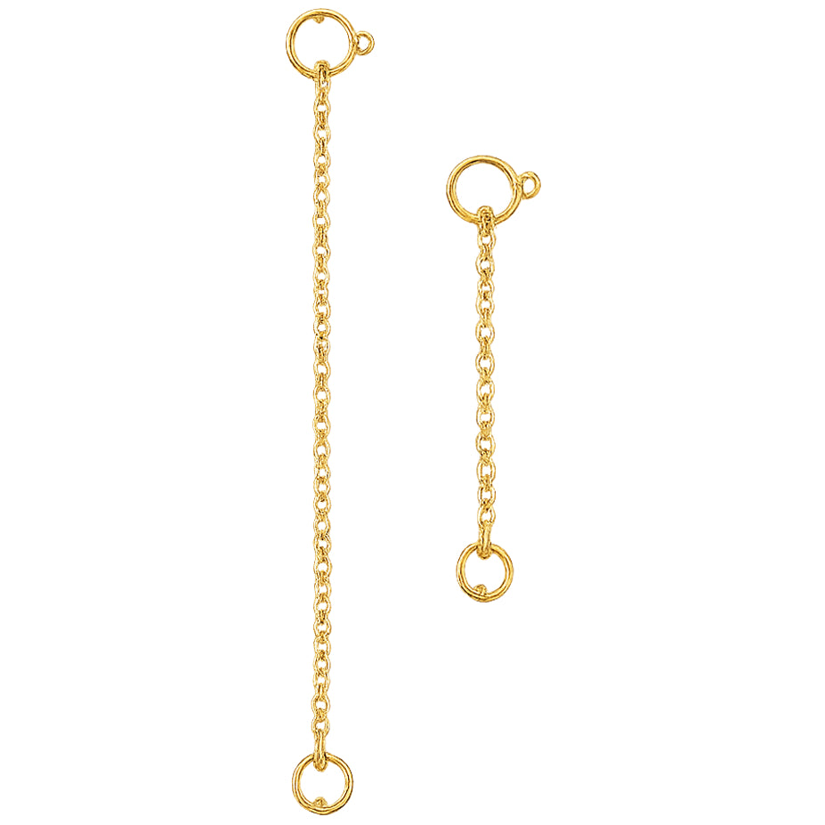 14K Gold Necklace Extender Chain 925 Sterling Silver Bracelet Anklet Extension Chain for Jewelry