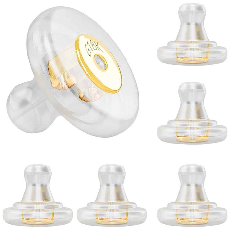 Secure Silicone Earring Backs Replacement Locking Earring Stoppers for Studs Sensitive Droopy Ears Adults
