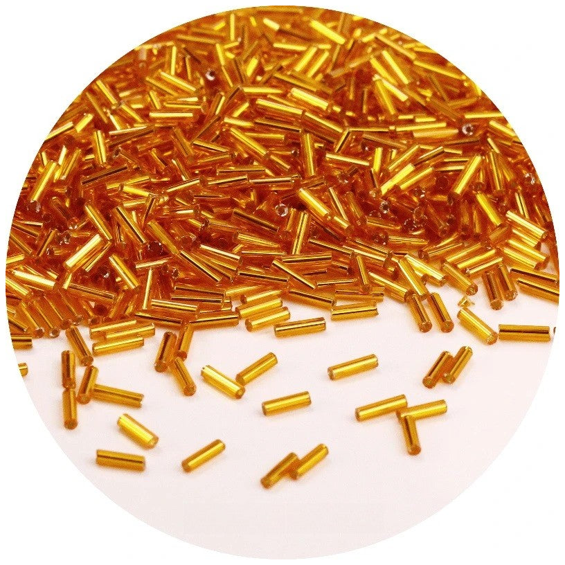 Glass Bugle Beads 2x6mm Mini Tube Seed Beads for Jewelry Making Crafts, Pack of 1200
