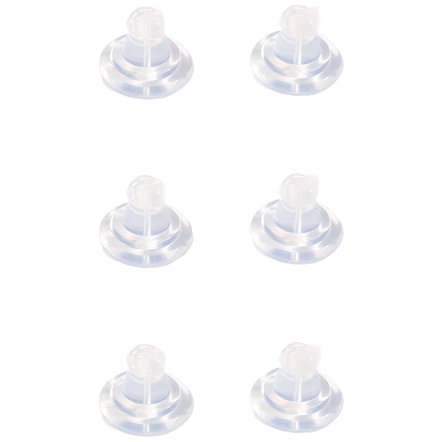 Silicone Earring Backs Replacements Locking Hypoallergenic Clear Stud Backings for Heavy Droopy Earrings