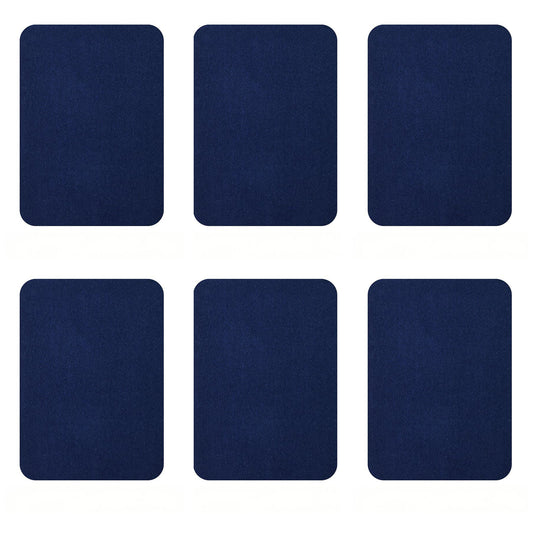 Cotton Iron-On Fabric Repair Patches for Clothing Inside and Outside Strong Adhesive, Pack of 6