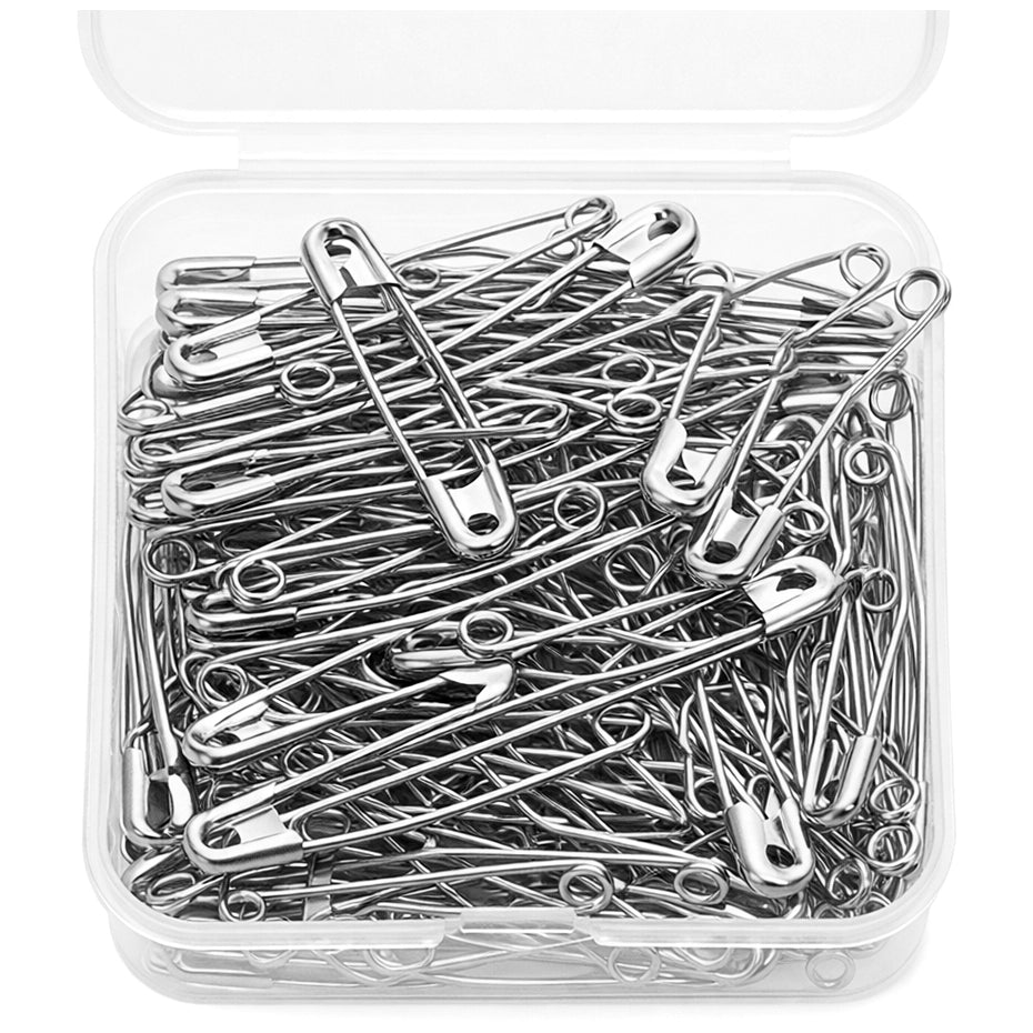Large Heavy Duty Safety Pins for Brooch Making, Blankets, Sewing, Crafts and Fabric Repairs, Pack of 50