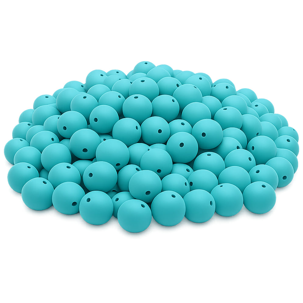 15mm Silicone Beads for Keychains Bracelets Pens Crafts Bulk Round Beads DIY Jewelry Making, Pack of 100