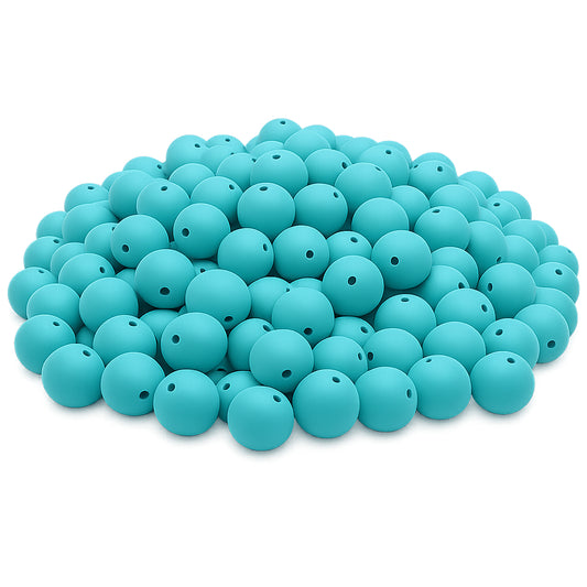 15mm Silicone Beads for Keychains Bracelets Pens Crafts Bulk Round Beads DIY Jewelry Making, Pack of 100