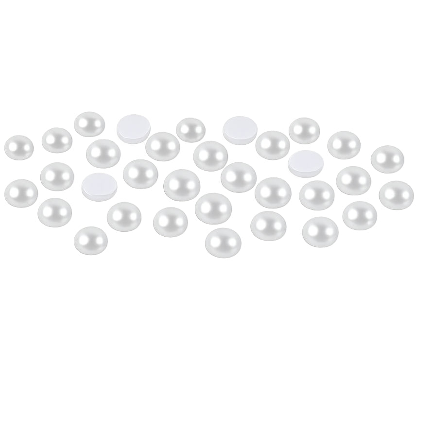 Half Round ABS Faux Flatback Pearls for Crafts Jewelry Scrapbooking and Nail Art Decoration