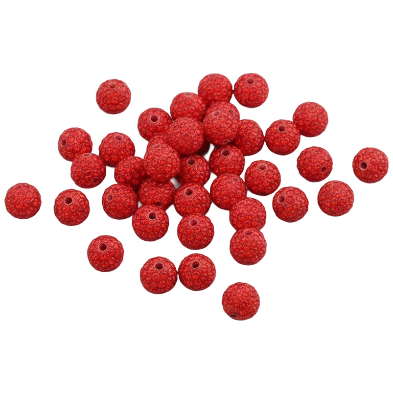 Sparkle Rhinestone Clay Beads Round Disco Spacer Beads for Jewelry Making, Bracelets, Earrings and DIY Craft Projects