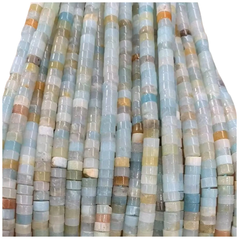 Natural Spacer Beads 4mm x 2mm Flat Round Gemstone Beads for Jewelry Making, Pack of 150